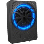 Caisson de basses actif 10 1200w ultra - plat pour si�ge auto led bleu ambiance ampli int�gr�
