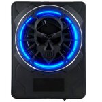 Caisson de basses actif 10 1200w ultra - plat pour si�ge auto led multicolore ampli int�gr�