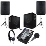 Caissons de basses amplifie 2x 800w + 2 enceintes sono 2x700w + table de mixage usb bluetooth + micro ... Caissons de basses amplifie 2x 800w + 2 enceintes sono 2x700w + table de mixage usb bluetooth + micro ...