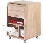 Caisson de bureau 2 tiroirs - contemporain - d�cor ch�ne naturel - fabrication fran�aise