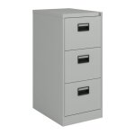 Caisson de bureau - helloshop26 - 3 tiroirs - acier - 103x45x62 cm - gris