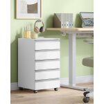 Caisson de bureau meuble de bureau casier sur roulettes avec 5 tiroirs sur roulettes armoire � tiroirs ...