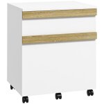 Vinsetto - caisson de bureau  roulettes - panneau de particules - 48x40x59. 5cm - blanc