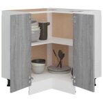 Caisson de cuisine gris - lemon� armoire bas de cuisine - vitrine de cuisine - lyon - avec rangement ...