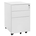 Caisson mobile  tiroirs en acier bc - elec pcp390 - 1w - blanc