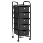 Caisson de rangement sur roulettes gina - idimex - colonne de 5 tiroirs et 1 tagre - pratique et polyvalent ...