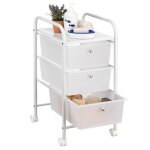 Caisson sur roulettes gina chariot avec 3 tiroirs en plastique blanc transparent et 1 étagère rangement ... Caisson sur roulettes gina chariot avec 3 tiroirs en plastique blanc transparent et 1 étagère rangement ...