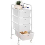 Caisson sur roulettes gina chariot avec 4 tiroirs en plastique blanc transparent et 1 étagère rangement ... Caisson sur roulettes gina chariot avec 4 tiroirs en plastique blanc transparent et 1 étagère rangement ...