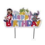 Cake toppers - lilo et stitch - 13x16. 5 cm - multicolore - d�coration danniversaire