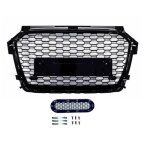 Calandre noir brillant pour audi a1 et s1 8x phase 2 de 11 / 2014  07 / 2018 look rs