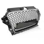 Calandre pour audi a3 8v de 2012 a 2016 look sport noir chrome pdc - 42524175