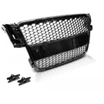 Calandre pour audi a5 b8 de 2007 a 2011 noir brillant look sport - 27318047