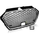 Calandre avant pour audi a3 8v de 2017 a 2020 look sport chrome et noir - 31772716