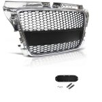 Calandre chrome + noir nid dabeille pour audi a3 8p2 phase 2 + sportback de 04 / 2008 a 2012
