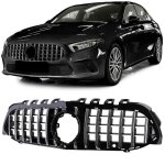 Calandre ligne amg gt r noire chrome mercedes classe a type 177 - w177 - v177 (06040)