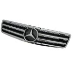 Calandre look amg pour mercedes sl r129 de 03 / 1989 a 07 / 2001 chrome et noir + logo