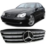 Calandre mercedes classe c w203 berline noir brillant + chrome look cl