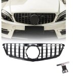 Calandre look amg gt noir brillant pour mercedes classe c w204 c204