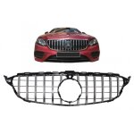 Calandre pour mercedes classe c w205 s205 c205 14 - 18 gt - r panamericana noir chrome