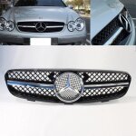 Calandre mercedes noir brillant clk w209 coupe et cabriolet de 03 / 2002 a 06 / 2009