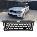 Calandre noir brillant + silver nid dabeille range rover sport l320 phase 1 de 06 / 2005 a 08 / 2009