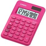 Calculatrice de bureau - casio - ms 7uc - rose - alimentation par pile - 4 oprations