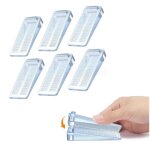 Cale porte - antidérapante - 6pcs - transparent - tpr - cônique Cale porte - antidérapante - 6pcs - transparent - tpr - cônique