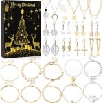 Calendrier de lavent bijoux - femme - 2024 - 24 surprises - collier - bracelet - boucles doreilles
