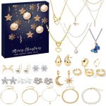 Calendrier de lavent - bijoux - 2024 - 24 surprises - 22 perles de charme - 2 bracelets r�glables