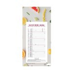 Calendrier bloc mensuel mural 2026 - 16x33. 5cm - agrumes