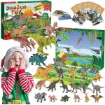 Calendrier de lavent dinosaures amoune - 24 jouets - compte  rebours - multicolore