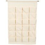 Calendrier de lavent en tissu - 93 x 60 cm - 24 poches - blanc - enfant - mixte