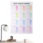 Calendrier mural 2026 effa�able 12 mois planificateur vertical 75x53cm pour maison et bureau qiedoviey ...