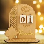 Calendrier ramadan pour enfants - bois - compte � rebours 30 jours
