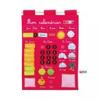 Calendrier �ducatif - ludi - 50004 - rose - pi�ces d�tachables - tissu doux