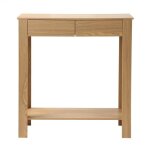 Calicosy - console haute 2 tiroirs d�cor ch�ne - l79 cm - bois clair