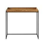 Calicosy - console avec plateau  rebords et pieds en mtal noir l100 cm - jessie - bois clair