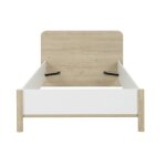 Calicosy - lit 120x200 cm - matis - blanc / bois Calicosy - lit 120x200 cm - matis - blanc / bois