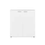 Calicosy - meuble  chaussures 2 portes - 24 paires - l100 x h110 cm - blanc