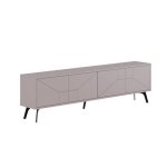 Calicosy - meuble tv 4 portes l180 cm - dune - taupe