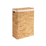 Calicosy - panier � linge �troit avec couvercle en jacinthe deau l21 cm - maya - beige