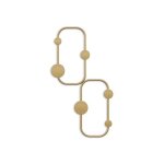 Calicosy - porte manteaux mural design organique avec 5 patres en mtal noir h48 cm - ladybug - dor ...