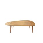Calicosy - table basse avec plateau aux bords arrondis l115 cm - sweet - bois clair
