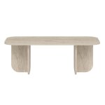 Calicosy - table basse rectangulaire avec plateau aux bords arrondis l120 cm - becaj - travertin - travertin ... Calicosy - table basse rectangulaire avec plateau aux bords arrondis l120 cm - becaj - travertin - travertin ...