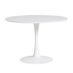 Calicosy - table ronde pied m�tal diam�tre 110 cm - oda - blanc