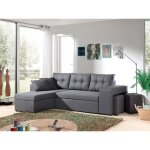 California - canap dangle rversible et convertible avec coffre de rangement - gris - gris