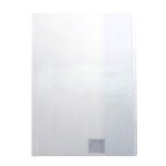 Protge - cahier - calligraphe - 21 x 297 cm - transparent incolore - porte - tiquette - cristal luxe ...