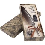 Calligraphie anglaise plume plume plume stylo criture ensemble de papeterie bote - cadeau avec 5 pointes ...