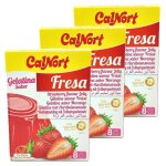 Calnort - lot 3x g�latine alimentaire � la fraise - halal - bo�te 170g