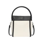 Calvin klein canvas - petit sac cabas ecru - noir lv04f3348g - xsi